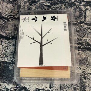 Stampin Up! SEASON OF FRIENDSHIP Stamp Set of 5 Unmounted Wood Stamps